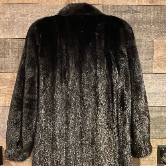 🌟HostPick🌟Real mink fur vintage coat - black - early 90s - Picture 9 of 17